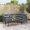 vidaXL - Tuintafel - 110x55x35 - cm - staal - antracietkleurig