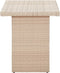 vidaXL - Tuintafel - 110x60x67 - cm - poly - rattan - beige