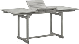vidaXL - Tuintafel - (120-170)x80x75 - cm - massief - acaciahout