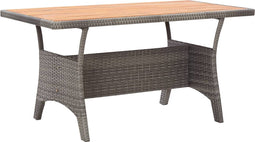 vidaXL - Tuintafel - 120x70x66 - cm - massief - acaciahout - grijs
