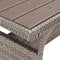 vidaXL - Tuintafel - 120x70x66 - cm - poly - rattan - grijs