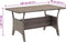 vidaXL - Tuintafel - 120x70x66 - cm - poly - rattan - grijs