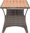 vidaXL - Tuintafel - 120x70x66 - cm - poly - rattan - grijs