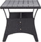 vidaXL - Tuintafel - 120x70x66 - cm - poly - rattan - zwart