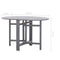 vidaXL - Tuintafel - 120x70x74 - cm - massief - acaciahout - grijs