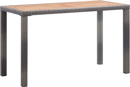 vidaXL Tuintafel 123x60x74 cm massief acaciahout antraciet en bruin