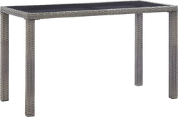 vidaXL - Tuintafel - 123x60x74 - cm - poly - rattan - antraciet