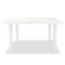 vidaXL - Tuintafel - 126x76x72 - cm - kunststof - wit