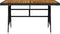 vidaXL - Tuintafel - 130x70x72 - cm - poly - rattan - en - massief - acaciahout - zwart