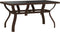 vidaXL - Tuintafel - 140x70x70 - cm - staal - en - glas - bruin - en - zwart