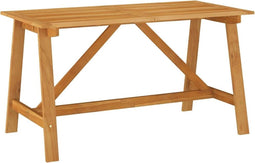 vidaXL - Tuintafel - 140x70x73,5 - cm - massief - acaciahout