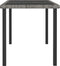 vidaXL - Tuintafel - 140x70x73 - cm - poly - rattan - grijs
