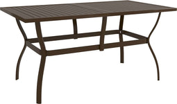vidaXL - Tuintafel - 140x80x72 - cm - staal - bruin