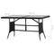 vidaXL - Tuintafel - 140x80x74 - cm - poly - rattan - zwart