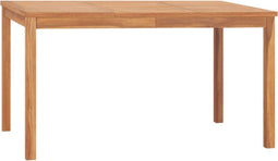 vidaXL - Tuintafel - 140x80x77 - cm - massief - teakhout