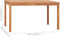 vidaXL - Tuintafel - 140x80x77 - cm - massief - teakhout