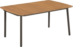 vidaXL - Tuintafel - 150x90x72 - cm - massief - acaciahout - en - staal