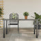 vidaXL - Tuintafel - 150x90x74 - cm - aluminium - en - glas - zwart