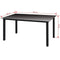 vidaXL - Tuintafel - 150x90x74 - cm - aluminium - en - glas - zwart