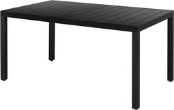 vidaXL - Tuintafel - 150x90x74 - cm - aluminium - en - HKC - zwart