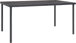 vidaXL - Tuintafel - 150x90x74 - cm - staal - antracietkleurig