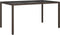 vidaXL - Tuintafel - 150x90x75 - cm - gehard - glas - en - poly - rattan - bruin