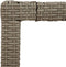 vidaXL - Tuintafel - 150x90x75 - cm - gehard - glas - en - poly - rattan - beige