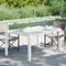 vidaXL - Tuintafel - 150x90x75 - cm - gehard - glas - en - poly - rattan - wit