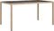vidaXL - Tuintafel - 150x90x75 - cm - gehard - glas - en - poly - rattan - beige