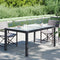 vidaXL - Tuintafel - 150x90x75 - cm - gehard - glas - en - poly - rattan - zwart