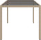 vidaXL - Tuintafel - 150x90x75 - cm - gehard - glas - en - poly - rattan - beige