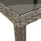 vidaXL - Tuintafel - 150x90x75 - cm - gehard - glas - en - poly - rattan - grijs