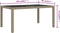 vidaXL - Tuintafel - 150x90x75 - cm - gehard - glas - en - poly - rattan - beige
