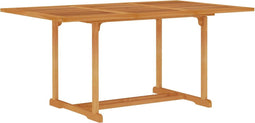 vidaXL - Tuintafel - 150x90x75 - cm - massief - teakhout