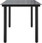 vidaXL - Tuintafel - 160x80x74 - cm - staal - en - gehard - glas - zwart