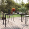 vidaXL - Tuintafel - 160x80x74 - cm - staal - en - gehard - glas - zwart