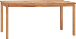 vidaXL - Tuintafel - 160x80x77 - cm - massief - teakhout