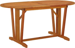 vidaXL - Tuintafel - 160x85x75 - cm - massief - eucalyptushout