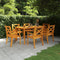 vidaXL - Tuintafel - 160x90x75 - cm - massief - acaciahout