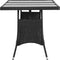 vidaXL - Tuintafel - 170x80x74 - cm - poly - rattan - zwart