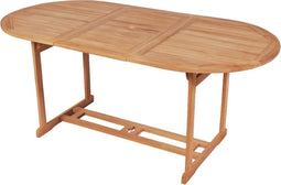 vidaXL - Tuintafel - 180x90x75 - cm - massief - teakhout