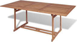 vidaXL - Tuintafel - 180x90x75 - cm - massief - teakhout