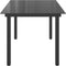 vidaXL - Tuintafel - 190x90x74 - cm - aluminium - en - glas - zwart