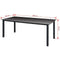 vidaXL - Tuintafel - 190x90x74 - cm - aluminium - en - glas - zwart