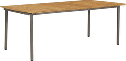 vidaXL - Tuintafel - 200x100x72 - cm - massief - acaciahout - en - staal