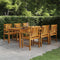 vidaXL - Tuintafel - 200x100x74 - cm - massief - acaciahout
