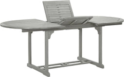 vidaXL - Tuintafel - 200x100x75 - cm - massief - acaciahout - grijs