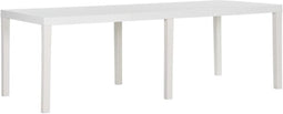 vidaXL - Tuintafel - 220x90x72 - cm - polypropeen - wit