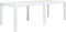 vidaXL - Tuintafel - 220x90x72 - cm - rattan-look - kunststof - wit