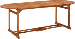 vidaXL - Tuintafel - 220x90x75 - cm - massief - acaciahout